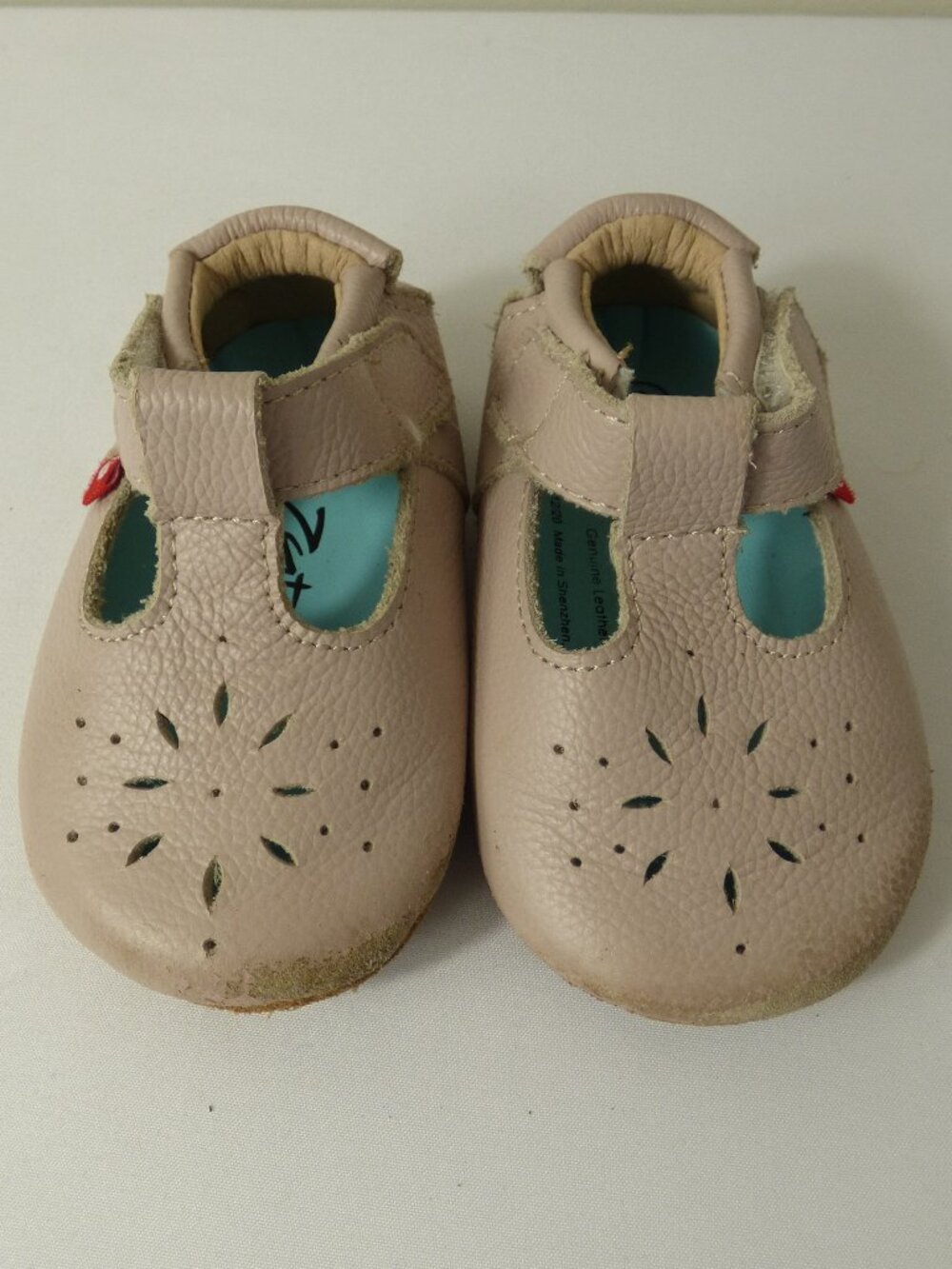 Zutano Genuine Leather Blush Mary Janes, Size 12 Months